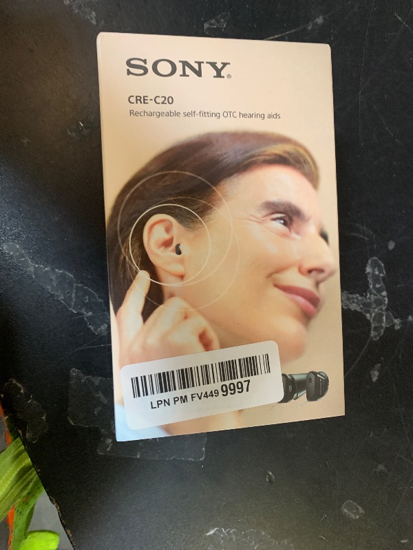 Photo 1 of Sony CRE-C20 Self-Fitting OTC Hearing Aids for Mild to Moderate Hearing Loss, Prescription-Grade Sound Quality, Compact Virtually Invisible Design, Customizable App, and Rechargeable Battery