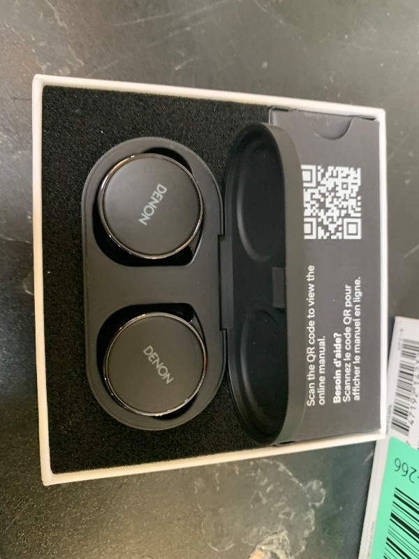 Photo 1 of Denon PerL Pro True Wireless Earbuds - Adaptive Active Headphones Wireless Noise Canceling, Masimo Adaptive Acoustic Technology, Spatial Audio, 32Hr Battery Life, Wirefree Charging, Black