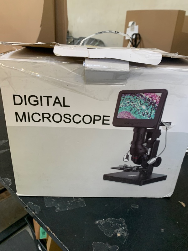 Photo 1 of Andonstar AD266S 20X-5000X HDMI Digital Microscope, 5 Lens 2160P UHD Video Record, 7'' LCD Microscope for Adults Kids, Home Lab Biological Kit with Slides, Coin Full View
