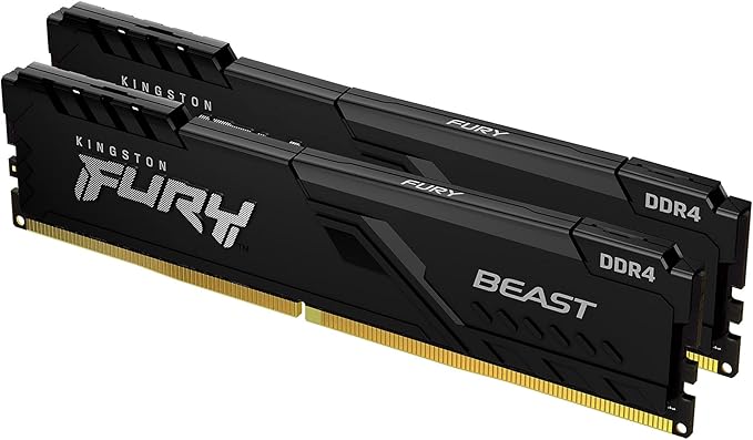 Photo 1 of Kingston Fury Beast 16GB (2x8GB) 2666MHz DDR4 CL16 Desktop Memory Kit of 2 KF426C16BBK2/16