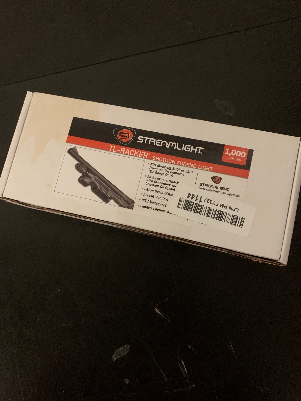 Photo 1 of Streamlight 69600 TL-Racker 1,000-Lumen 20,000-Candela Tactical Integratd Forend Weapon Light with Ambidextrous Controls for Mossberg 500/590 Models Only with Non-Rechargeable Batteries, Black