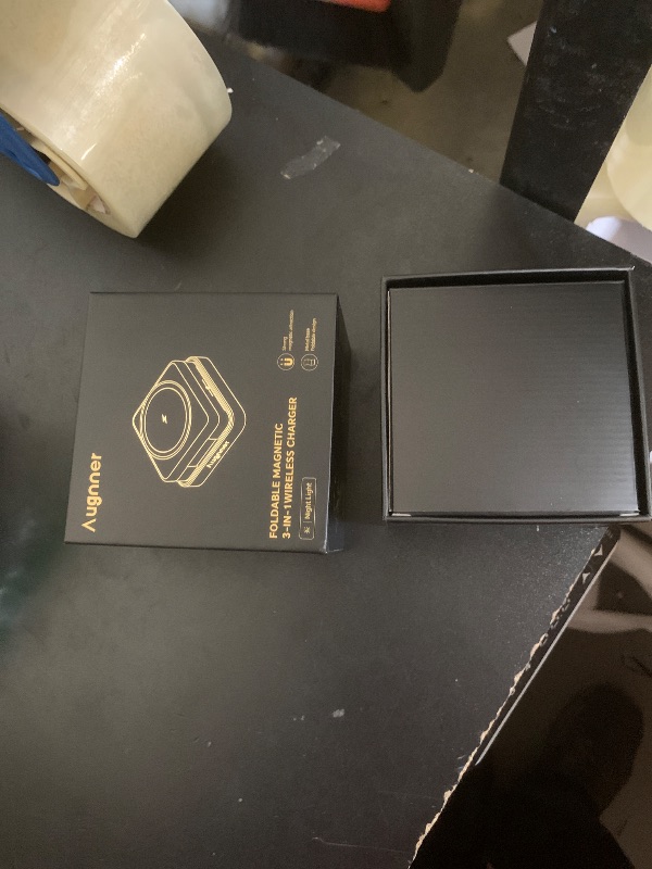 Photo 1 of ?2026 Upgraded?Wireless Charger 3 in 1, Foldable Wireless Charging Station with Night Light for Apple MagSafe Charger, Travel Magnetic Charger Stand, Nightstand Fast 15W Charging Station (20W Adapter)