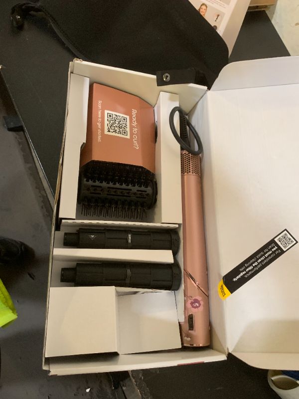 Photo 1 of Shark FlexStyle Air Styling & Drying System, Powerful Hair Dryer Brush & Multi-Styler with Auto-Wrap Curlers, Concentrator Attachment and Storage Bag, Blossom Bliss, HD432RS