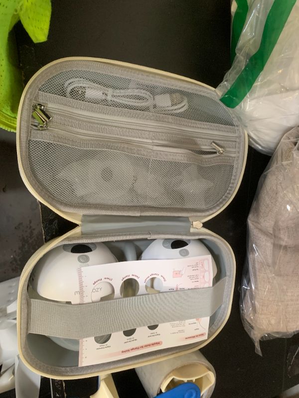 Photo 1 of Momcozy M5 Smart APP Controlled Wearable Breast Pump, Hands-Free Wireless Electric Pump, 3 Modes 9 Suction Levels, BPA-Free, Portable Lightweight, 24mm Flange, 2-Pack Quill Gray