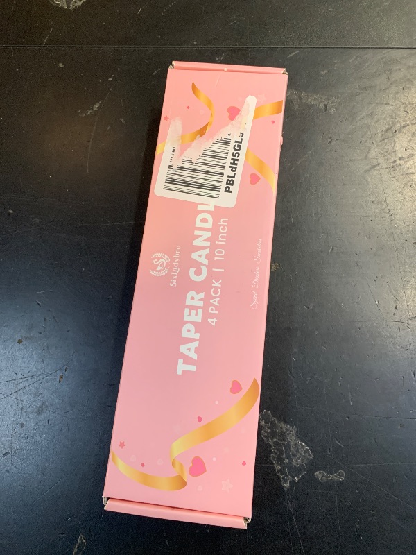 Photo 1 of 10 Inch Cream Spiral Taper Candles for Home Decoration, 4 Pack Pink-Gradient Candlesticks for Dinner Party Wedding Holiday