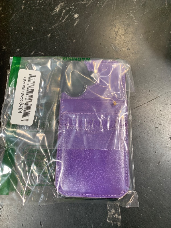 Photo 1 of KIHUWEY Compatible with iPhone 17 Case Wallet with Credit Card Holder, Flip Premium Leather Magnetic Clasp Kickstand Heavy Duty Protective Cover for iPhone 17 6.3 Inch (Dark Purple)