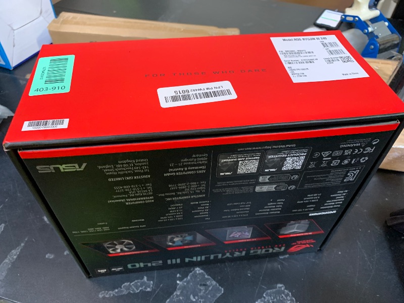 Photo 1 of ASUS ROG Ryujin III 240 All-in-one Liquid CPU Cooler with 240mm Radiator. Asetek 8th gen Pump, 2X Noctua industrialPPC 120mm Fans, 3.5” Color LCD