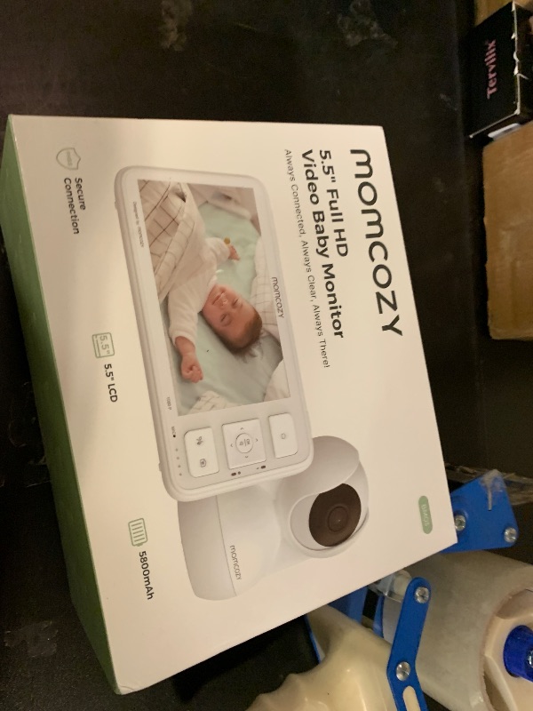 Photo 1 of Momcozy Video Baby Monitor, 5.5” 1080P Full HD Baby Monitor with Camera No WiFi, Infrared Night Vision, 5800mAh 120-hrs Battery, ECO, VOX, 2-Way Audio, 1640ft Range, Record and Rewind Locally, BM03
