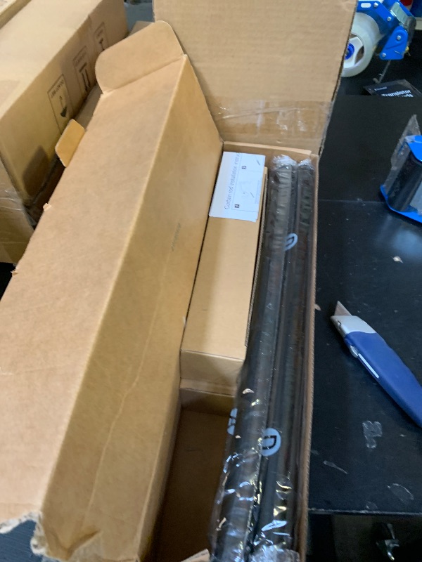 Photo 1 of 1” Diameter Matte Black Curtain Rod Itself is 30-60 inch 2 Pack, Fit 30 to 56 Windows with Heavy Duty Adjustable Telescopic Rod?Splicing Metal Extra Long Curtain Rod for Windows Sliding Glass Door