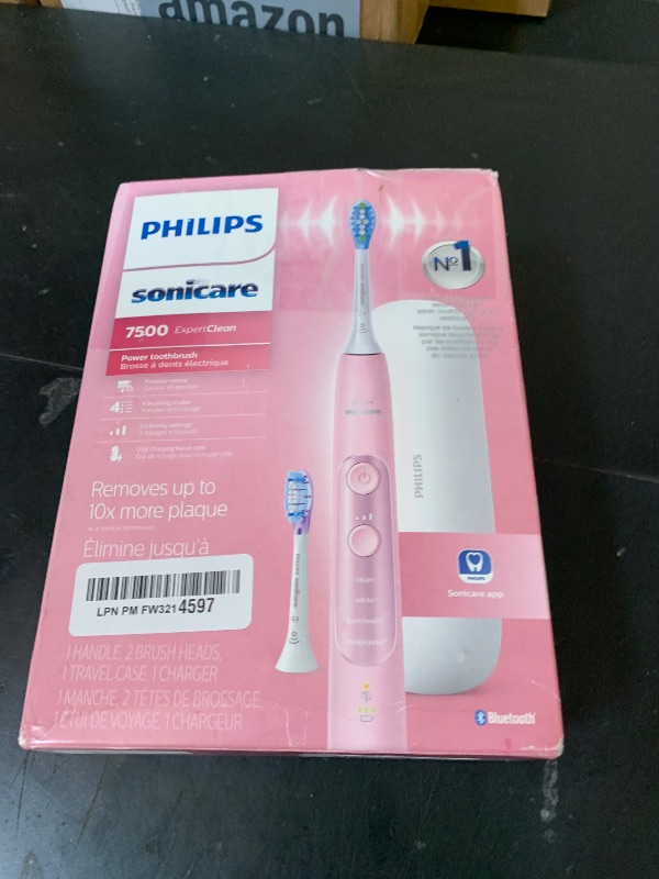 Photo 1 of Philips Sonicare ExpertClean 7500 Pink, Rechargeable Electric Power Toothbrush, HX9690/07