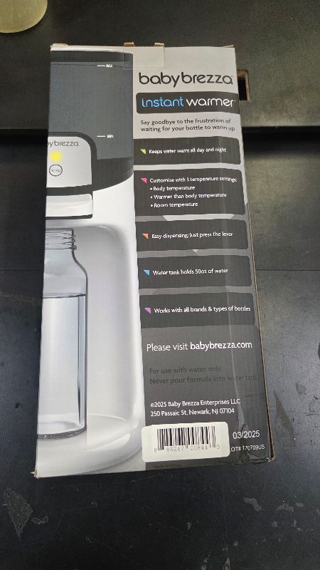 Photo 1 of Baby Brezza Instant Baby Bottle Maker with 3 Temperature Settings for Formula Warming, 50oz Tank Capacity, 24/7 Warm Water Dispenser, Electric Kettle Alternative