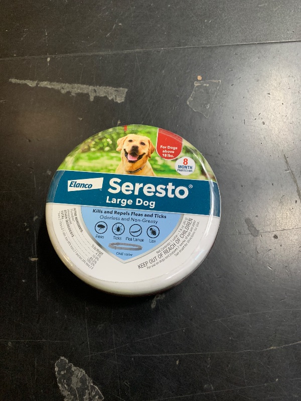 Photo 1 of Seresto Flea & Tick Collar For Dogs Over 18 lbs., Treatment & Prevention, Vet-Recommend, 8 Month Protection
