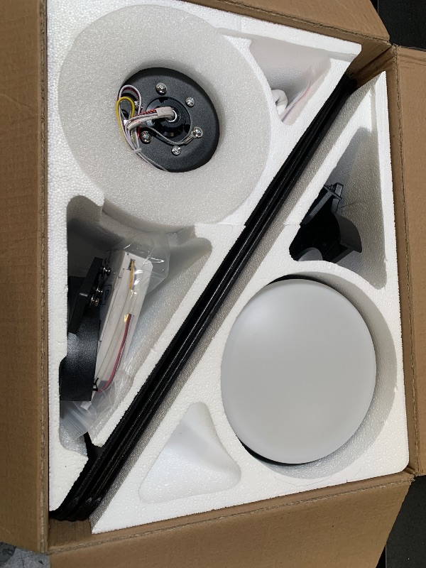 Photo 1 of Dolavast Ceiling Fans with Lights, 48 inch Low Profile Ceiling Fan with Light and Remote Control, Flush Mount, Reversible, 3CCT, Dimmable LED, Noiseless, Black Ceiling Fan for Bedroom, Dining Room