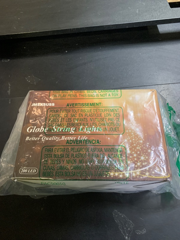 Photo 1 of 100ft Globe String Lights Indoor Outdoor Waterproof, 200 LED Christmas fairy Lights Plug in with Remote, Connectable Hanging Lights for Bedroom Classroom Camping Patio Wedding Garden Decor, Warm White