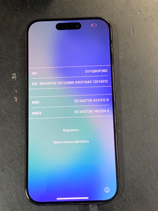 Photo 1 of Apple iPhone 15 Pro, 128GB, Black Titanium - Unlocked (Renewed)