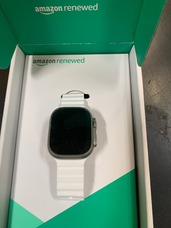 Photo 1 of Apple Watch Ultra 2 [GPS + Cellular, 49mm] - Titanium Case With White Ocean Band, One Size (Renewed Premium)