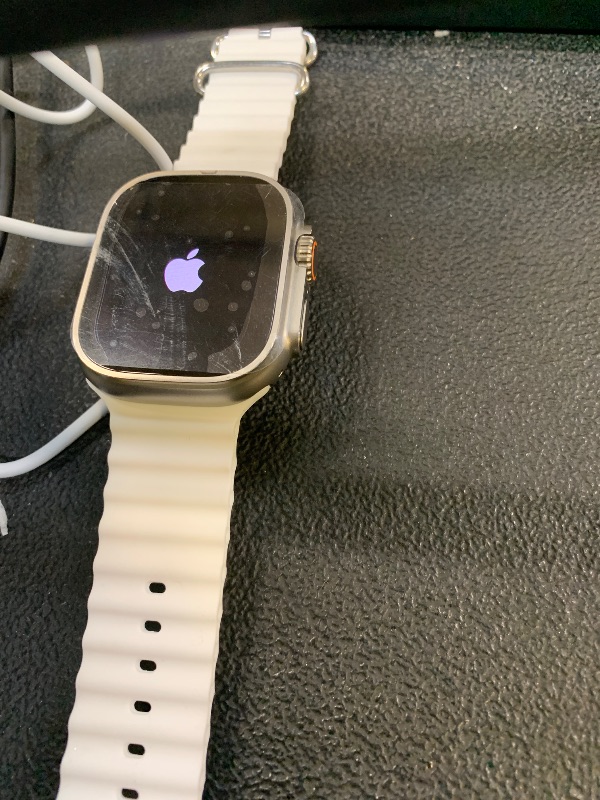 Photo 1 of Apple Watch Ultra 2 [GPS + Cellular, 49mm] - Titanium Case With White Ocean Band, One Size (Renewed Premium)