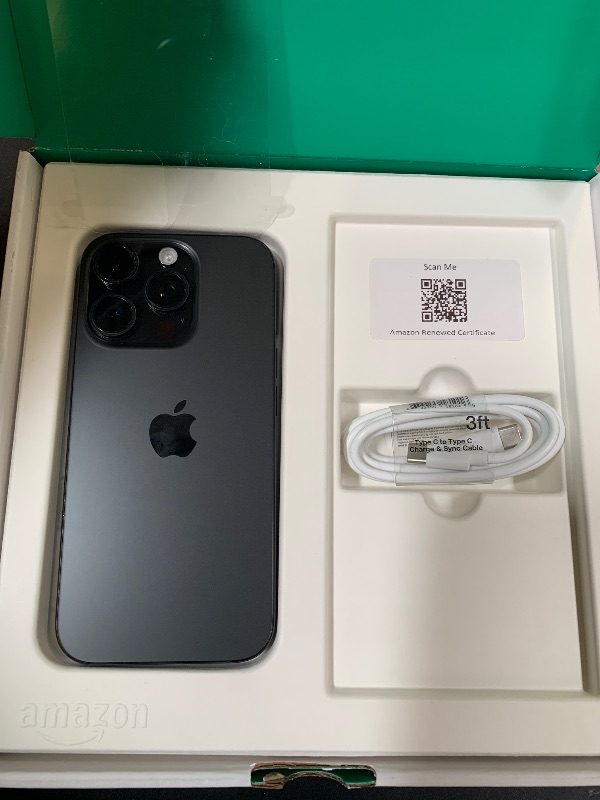 Photo 1 of Apple iPhone 16 Pro, US Version, 256GB, Black Titanium - Unlocked (Renewed Premium)