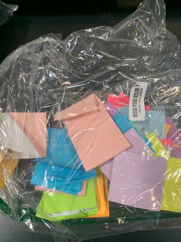 Photo 1 of (18 Pads) Pop Up Sticky Notes 3x3 Refills, Strong Adhesive Memo Pad Bulk with 9 Bright Colors, Suitable for Home, Office, School, Clean Removal