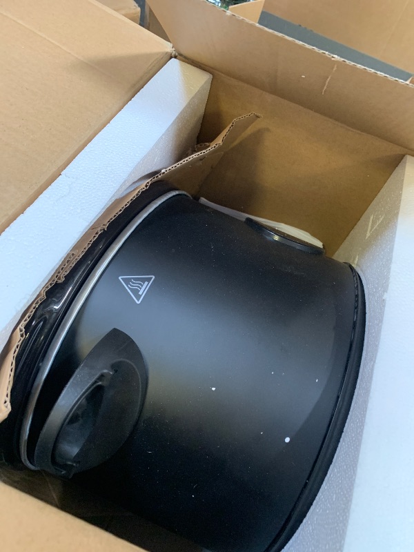 Photo 1 of Hamilton Beach 6 Quart Set & Forget Programmable Slow Cooker with Defrost Function, Flexible Programming, Adjustable Countdown Timer, Large Dishwasher Safe Stoneware Crock and Glass Lid, Black (33765)