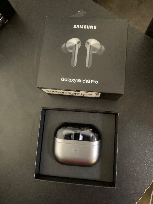 Photo 1 of Samsung Galaxy Buds 3 Pro AI True Wireless Bluetooth Earbuds, Noise Cancelling, Sound Optimization, Redesigned Comfort Fit, Silver [US Version, Amazon Exclusive, 2Yr Warranty]