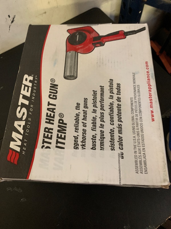 Photo 1 of Master Appliance HG-502D Industrial Heat Gun, Quick Change Plug-In Heating Element, 1200° F, 220V, 1980W, 9 Amps, Assembled In USA