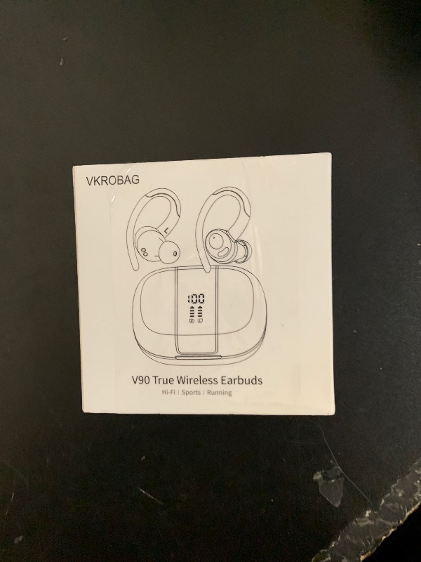 Photo 1 of Wireless Earbuds Bluetooth 5.3 Headphones Sports, 48H Over Ear Buds with ENC Mic, Stereo Deep Bass Bluetooth Earbuds with Secure Earhooks, LED Display, IPX7 Waterproof Earphone for Running/Gym/Workout