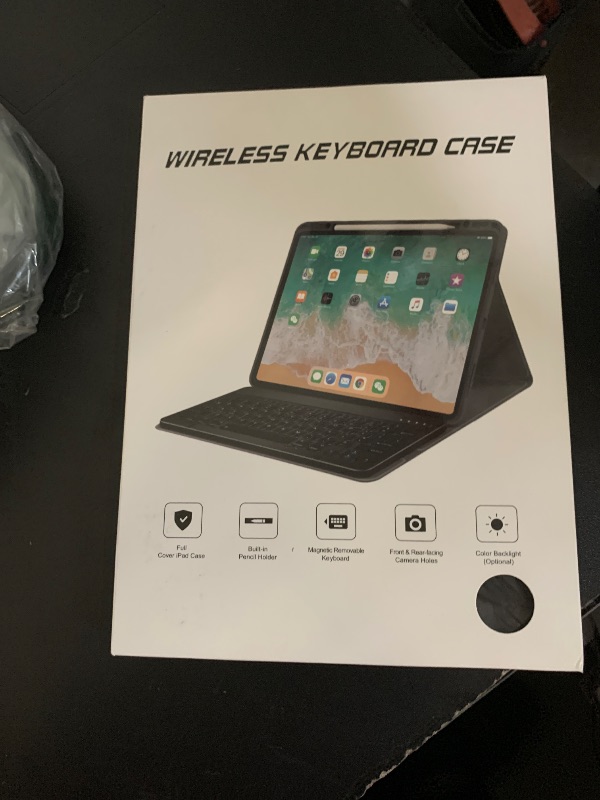 Photo 1 of Compatible with iPad Air 11 inch M2/ 10.9'' Air 5th 4th/ Pro 11 4th/3rd/2nd/1st Gen Case with Keyboard – Magnetic Detachable Cover with 7-Color Backlit Wireless Keyboard for iPad Air 6/5/4 - Black