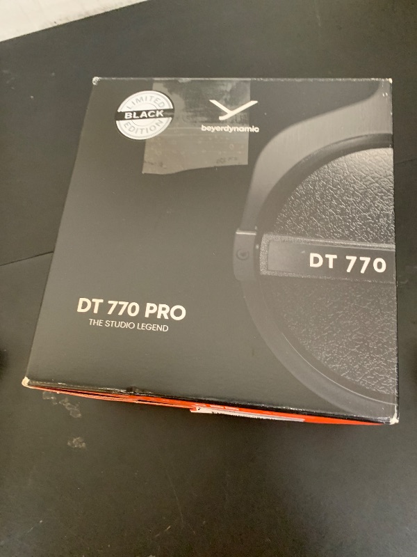 Photo 1 of beyerdynamic DT 770 PRO, 80 Ohm, Closed Back, Over Ear, Wired Professional Studio Headphones, Home Recording, Podcast, Monitor, 3m Straight Cable, Black with Limited Edition Black Velour Ear Pads