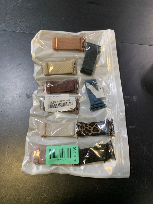 Photo 1 of 10 Pack Stretchy Bands Compatible with Apple Watch Band 40mm 38mm 41mm 42mm 44mm 45mm 46mm 49mm Women Men, Nylon Solo Loop Elastic Sport Straps for iWatch Series 11 10 9 8 7 6 5 4 SE 3 Ultra