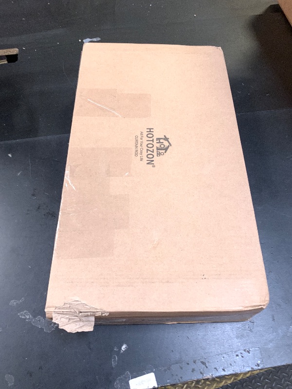 Photo 1 of Double Curtain Rods 2 Pack 48 to 84 Inches, HOTOZON Blackout Double Curtain Rods for Windows 36 to 80 Inches (3-6.6 ft), 6/8 Inches Wrap Around Room Darkening Telescoping Drapery Rod, Black