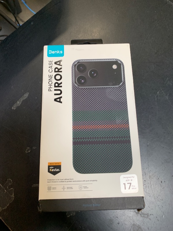 Photo 1 of BENKS for iPhone 17 Pro Max Case, Compatible with Magsafe, Aurora ArmorAir Ultra Slim & Lightweight Minimalist Case Built with Dupont Kevlar 600D & 1000D Aramid Fiber, Multi-Color