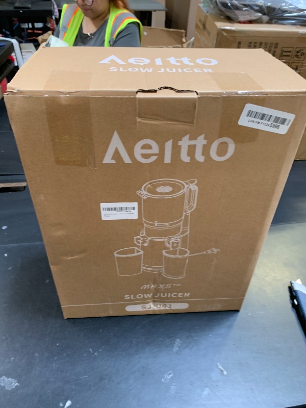Photo 1 of Cold Press Juicer, 5.3" Extra Large Wide Mouth, Aeitto Slow Juicer Machines, High Juice Yield, Fit Whole Vegetables & Fruits, Professional Juice Extractor Machine,Self Feeding, Easy to Clean