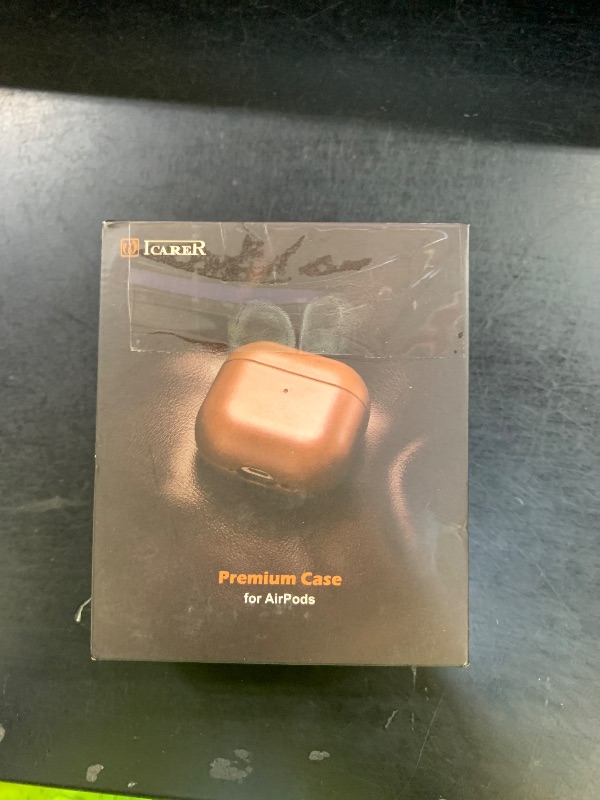 Photo 1 of ICARER AirPod Pro 3 Case with Strap, 100% Geniune Leather Case, Handmade Top Grade Vintage Cover, Shockproof Protective Wireless Charging Cover, Compatible with AirPod Pro 3 2025 Model (Brown)