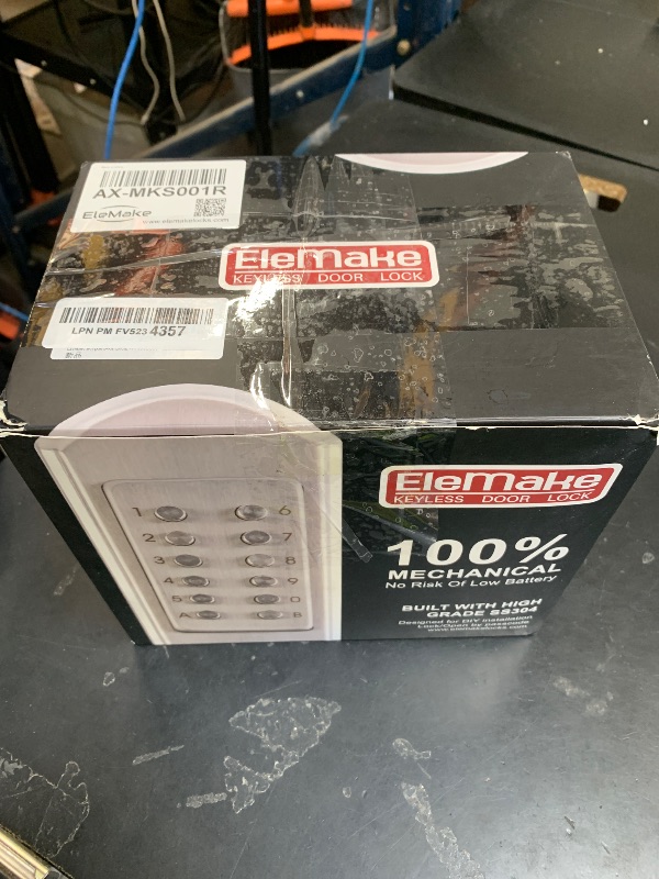 Photo 1 of Elemake Keypad Door Lock, Keyless Entry Door Lock Mechanical Lock with Keypad, Combination Code Locks with Handle, Right Handed Door Lever, Stainless Steel 304 - NOT a Deadbolt