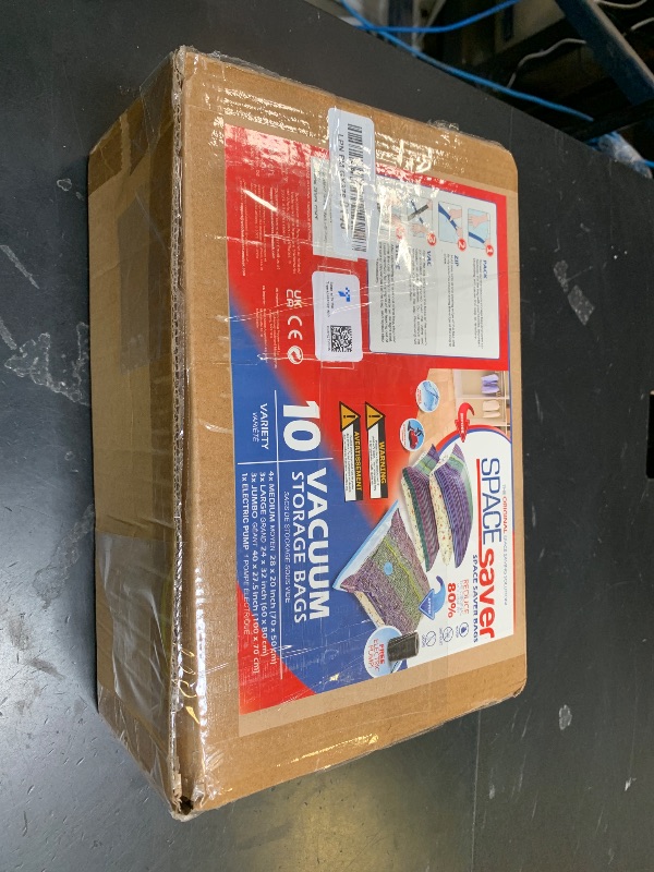 Photo 1 of 10 Pack Variety Vacuum Storage Bags for Comforters, Blankets & Clothes – Vacuum Sealed Compression Bags with Electric Pump – Space Saver Storage Bags for Bedding, Travel & Organization (4M, 3L, 3XL)