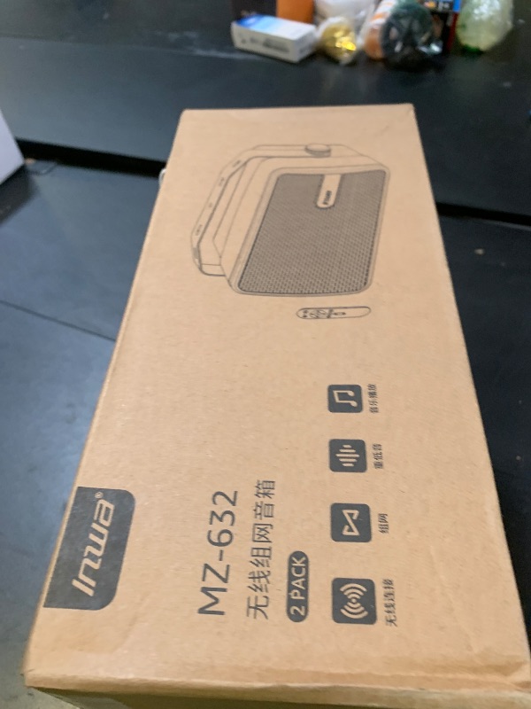 Photo 1 of Inwa Upgraded Bluetooth Outdoor Speakers, IPX5 Waterproof Wall Mount Speaker, Powerful Bass, Wireless Sync Up to 100 Speakers, Indoor/Outdoor Sound System for Patio/Porch/Gazebo/Garage(MZ-632, 2 PCS)