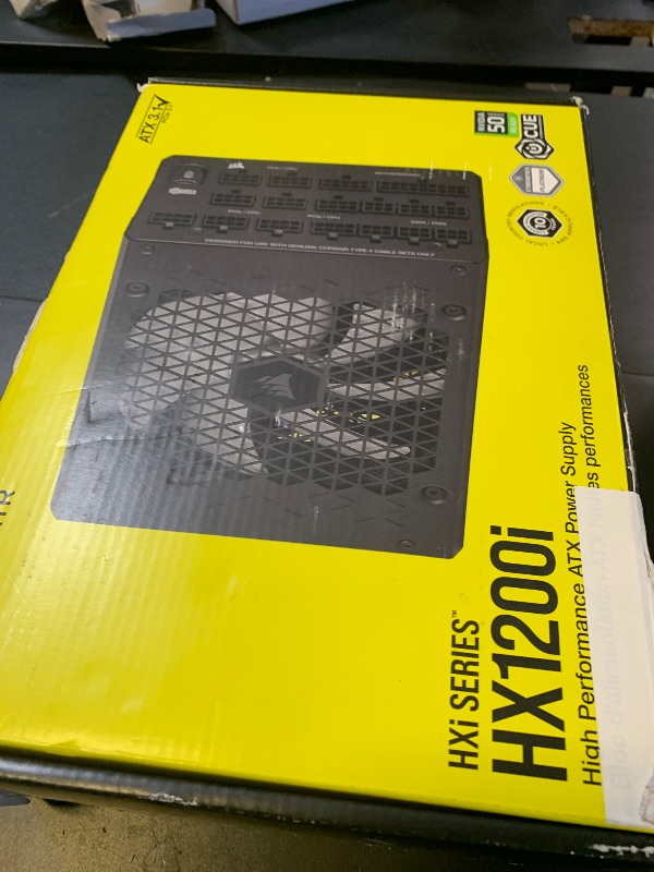 Photo 1 of CORSAIR HX1200i (2025) Fully Modular Ultra-Low Noise ATX Power Supply with 12V-2x6 Cable – ATX 3.1 & PCIe 5.1 Compliant, Cybenetics Platinum Efficiency, Fluid Dynamic Bearing Fan – Black