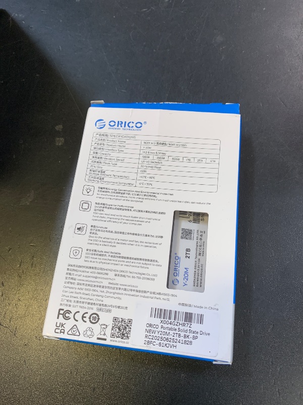 Photo 1 of ORICO M.2 2280 SATA SSD, 2TB Internal M.2 SSD with B+M Key for Desktop/Laptop, SATA III 6Gbps NGFF Solid State Drive Low Power Consumption (PCIe NVMe Incompatible) - Y20M