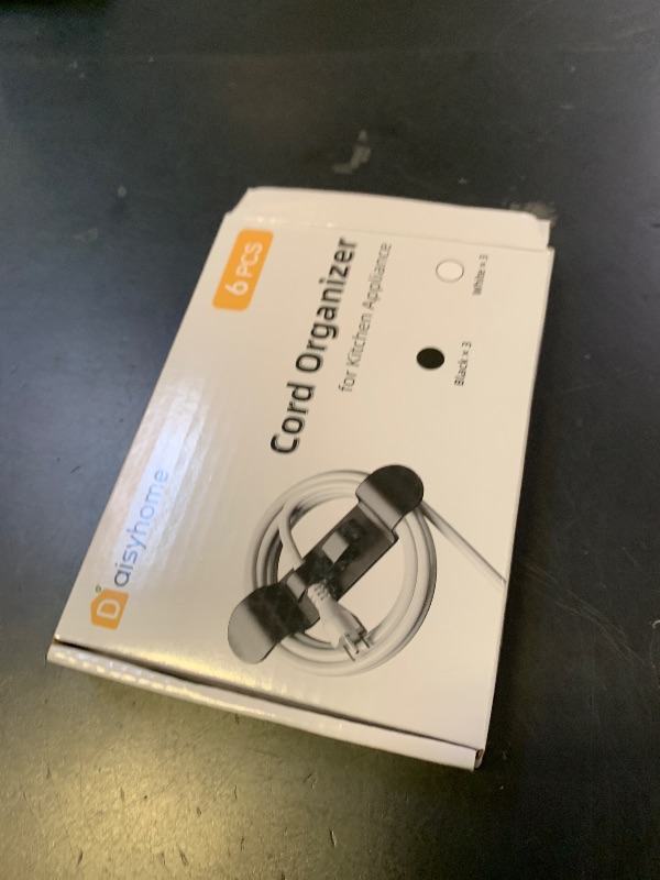 Photo 1 of 6PCS Cord Organizer for Appliances, Upgraded Kitchen Appliance Cord Wrap, Cord Holder Stick on Pressure Cooker, Coffee Maker, Air Fryer and Blender(3 Black + 3 White)