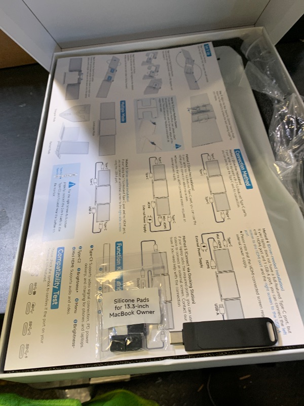 Photo 1 of Omiodo 14" Laptop Screen Extender,FHD 1200P IPS Triple Portable Monitor,Dual Travel Screen Plug & Play,Laptop Monitor Extender for 14"-17.3",Compatible with Windows/Mac/Android & Chrome OS