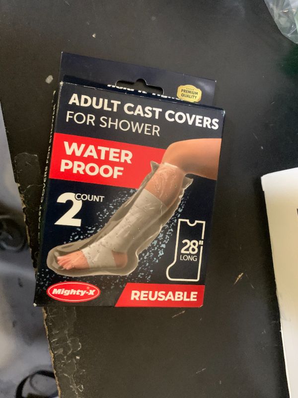 Photo 1 of 100% Waterproof Cast Covers for Shower Leg - 2pk - Tight Seal - Reusable Adult Half Leg Cast Protectors - Knee, Ankle, Foot - After Surgery Bandage and Dressing Cast Bag for Wounds and Burns