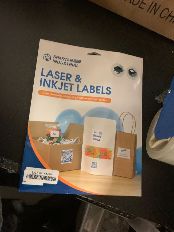 Photo 1 of 1" X 1" Matte White Printable Labels (30 Sheets, 1890 Stickers) Custom Stickers, Logo and Barcode Stickers for Laser & Inkjet Printers - Spartan Industrial Template S001