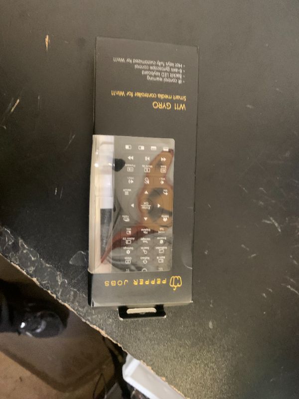 Photo 1 of Pepper Jobs W10 GYRO Air TV Remote, QWERTY Keyboard Fly Mouse for Win 11/10, LED Backlit Keyboard mini PC Controller, 6-Axis Gyro w/Learning Remote Control Function