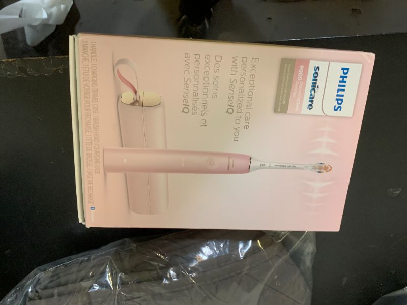 Photo 1 of Philips Sonicare DiamondClean 9900 Prestige Electric Toothbrush - with SenseIQ Technology and Advanced AI App, 5 Brushing Modes, 3 Intensity Levels, Charging Travel Case, Pink, Model HX9990/13