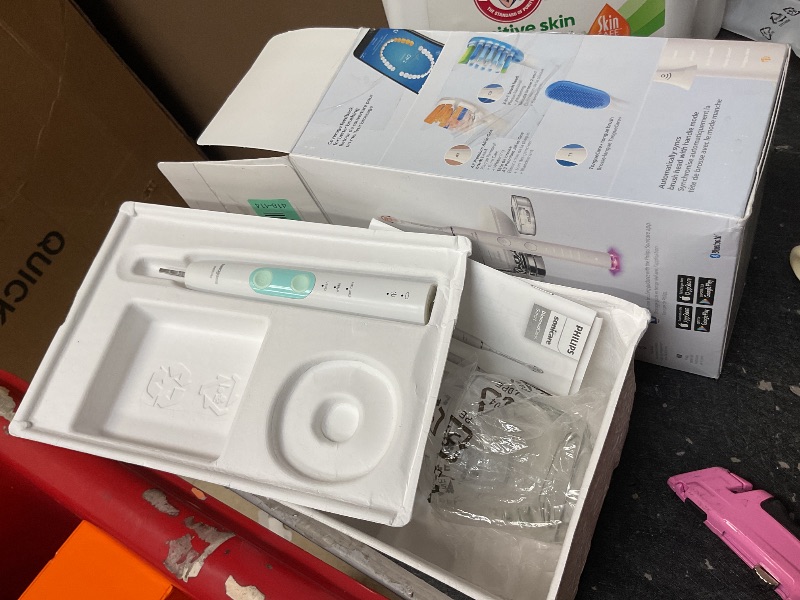 Photo 1 of Philips Sonicare DiamondClean Smart 9500 Electric Toothbrush, Sonic Toothbrush with App, Pressure Sensor, Brush Head Detection, 5 Brushing Modes and 3 Intensity Levels, White, Model HX9923/01