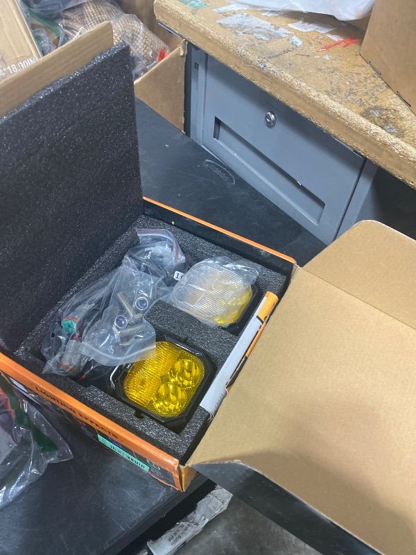 Photo 1 of Auxbeam RGB Color Changing 3" LED Pods 116W Off-Road Lights 7+1 Ambient Backlight Gradient Cycle Accent Lighting, Spot Flood Combo, Amber White Lens Covers, Color Play Series