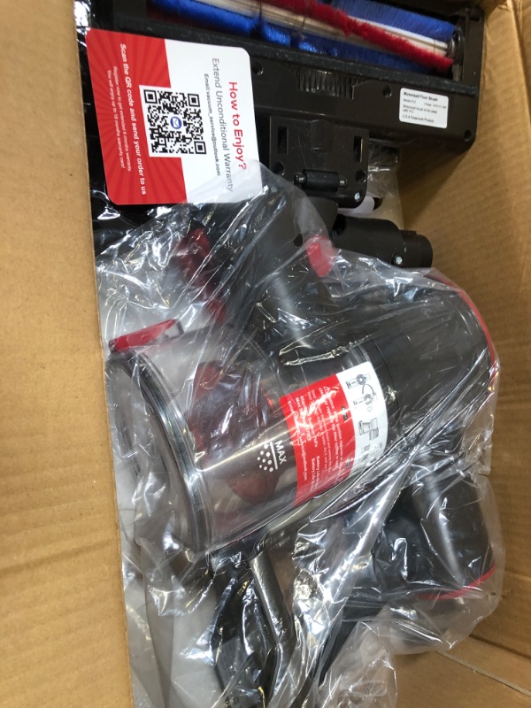 Photo 1 of Comvtu Cordless Vacuum Cleaner for Home, 80,000PRM Powerful 4 in 1 Lightweight Stick Vacuum with 2 Adjustable Suctions, Max 40 Mins Runtime, 2600mAh Rechargeable Vacuum Cleaners (Rave Red)