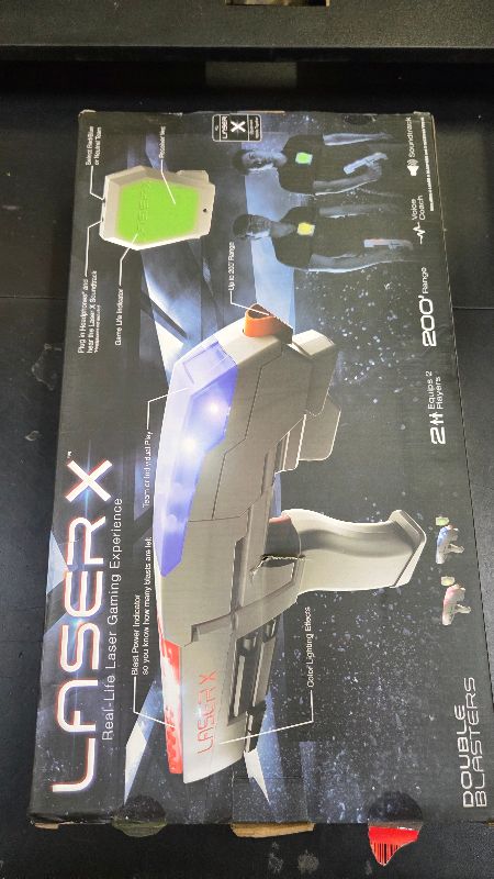 Photo 1 of LASER X The Original Two Player Laser Tag Gaming Set, Blasters & Vest Sensors, Ages 6+