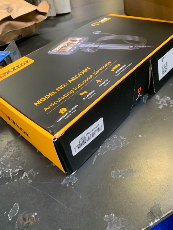 Photo 1 of DXZtoz Two-Way Articulating Borescope with Light, Video Industrial Endoscope Inspection Camera with 0.33in Articulated Scope for Engine Automotive Aircraft Mechanics- 5.5FT